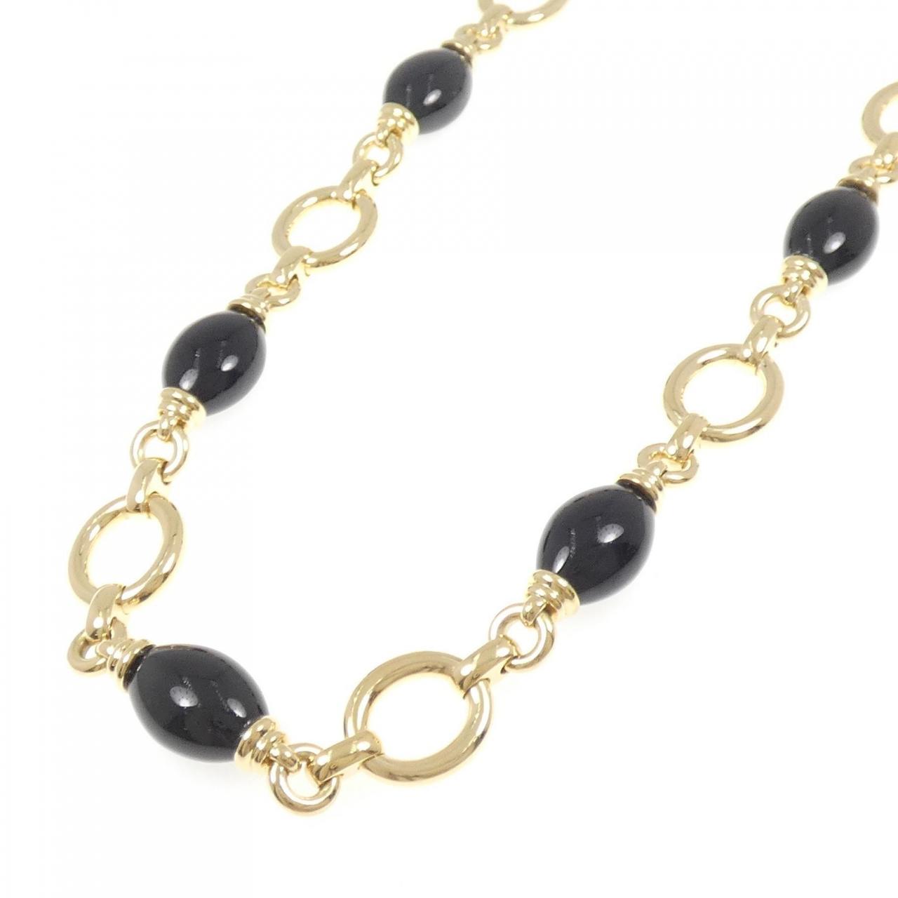 Chanel Onyx Au750 Necklace