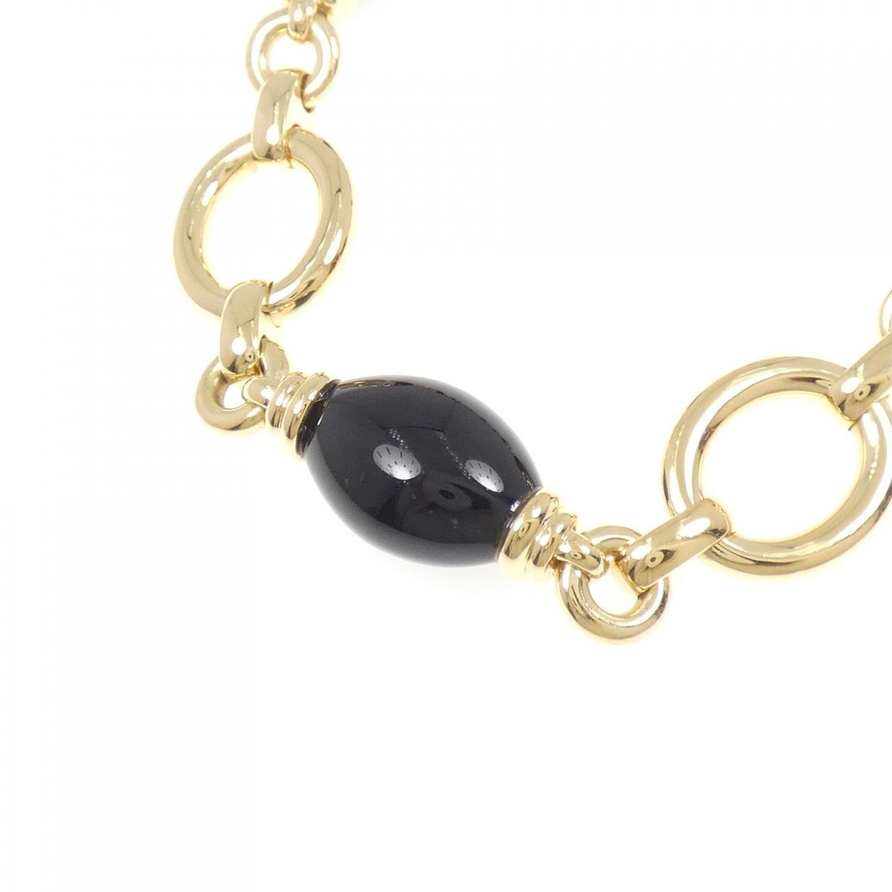 Chanel Onyx Au750 Necklace