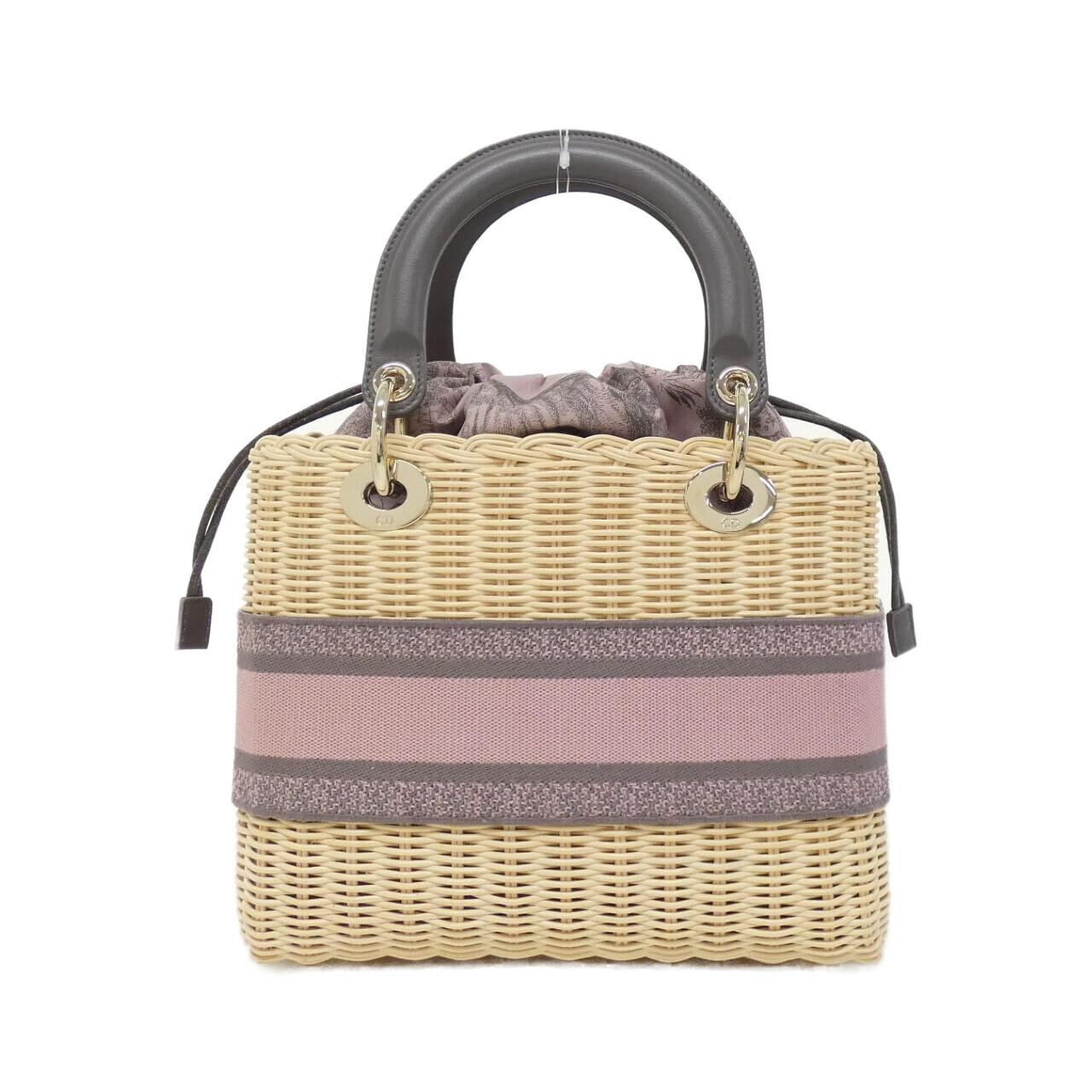 Christian Dior Toile de Jouy Sauvage Wicker Canvas Bag