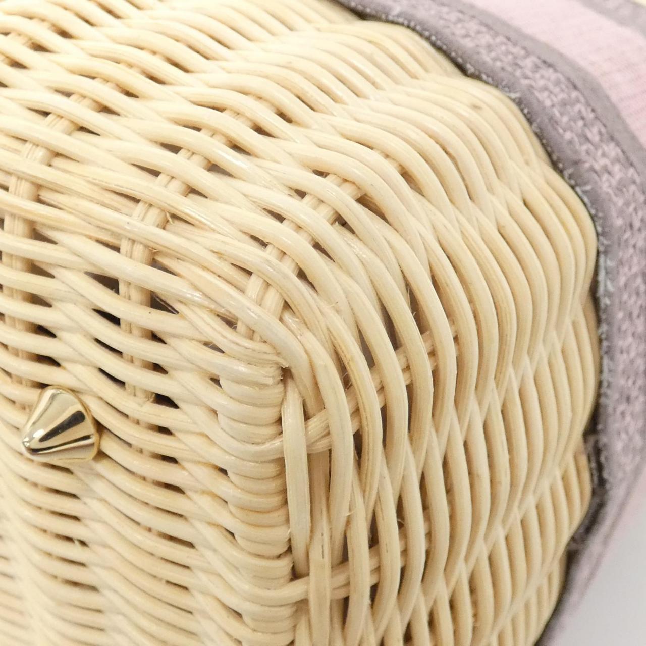 Christian Dior Toile de Jouy Sauvage Wicker Canvas Bag
