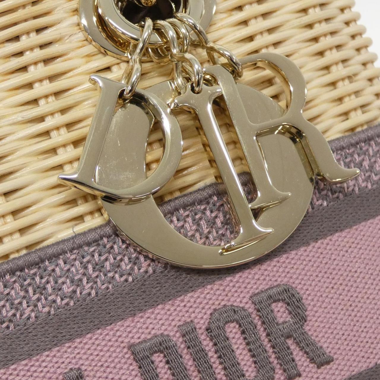Christian Dior Toile de Jouy Sauvage Wicker Canvas Bag