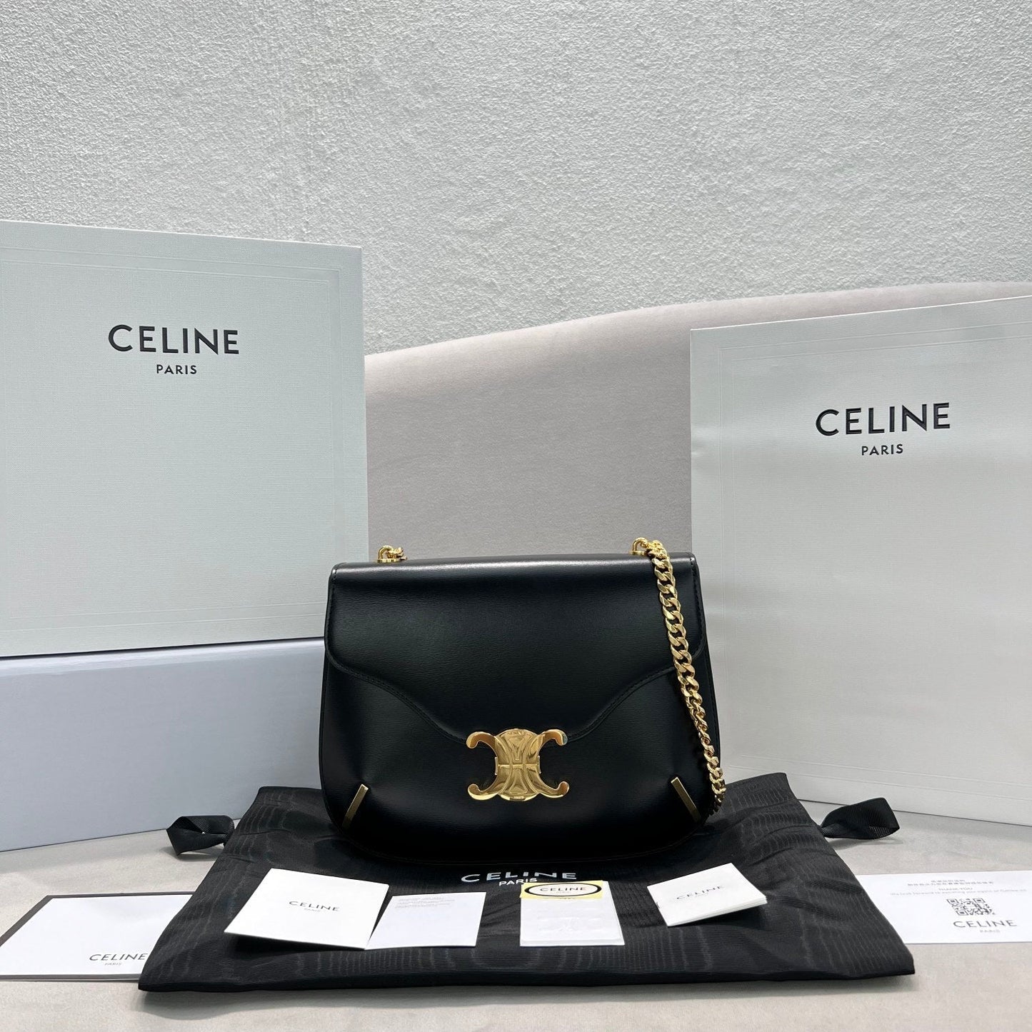 Top Quality Chain BesaTop Quality Triomphe Black For Women 10in/24.5cm 199273BF4.38NO