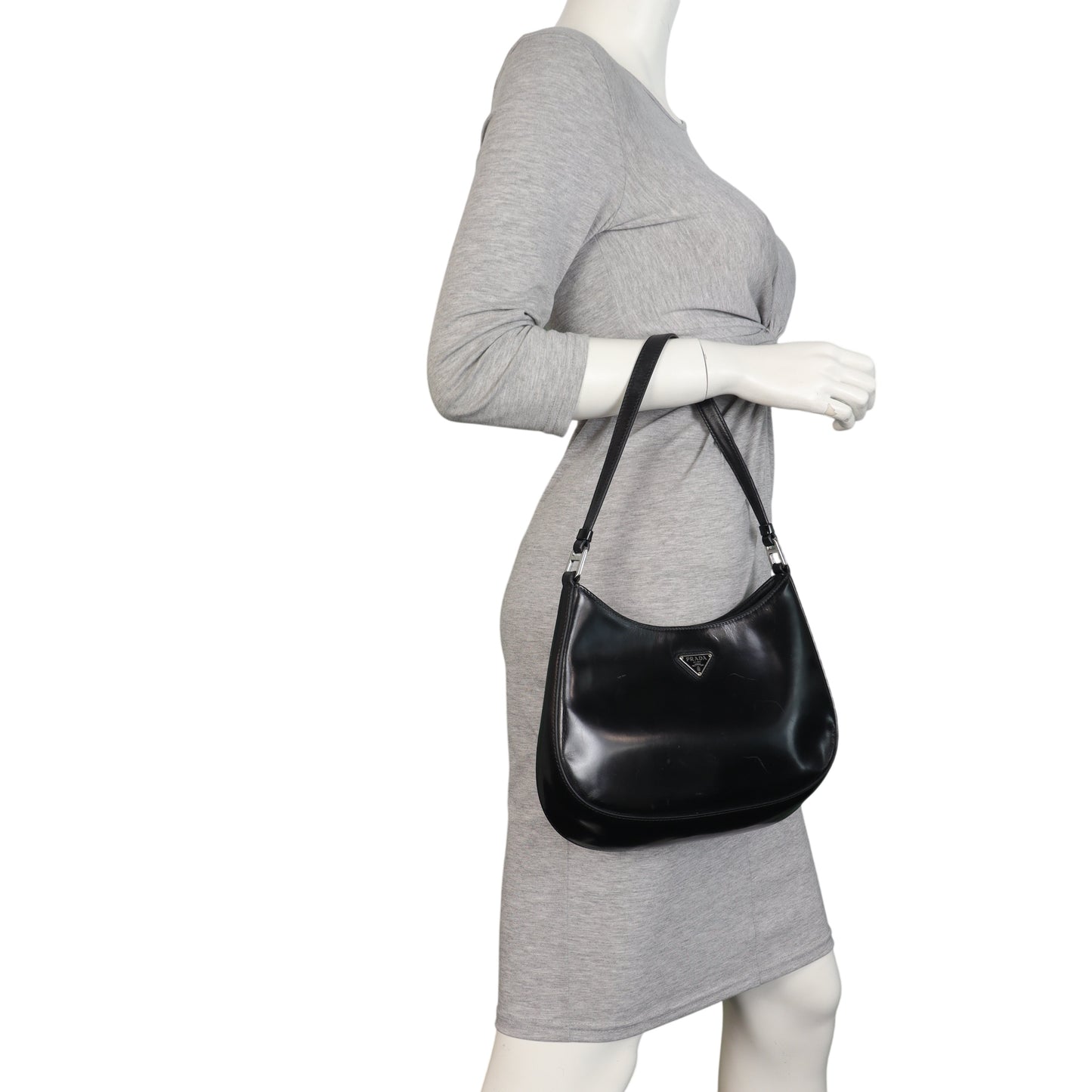 Prada Cleo Shoulder Bag Brushed Leather
