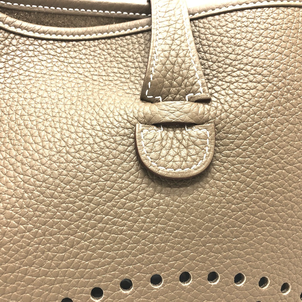 HERMES Shoulder Bag Taurillon Clemence Brown Evelyn 3PM Trois Women  d