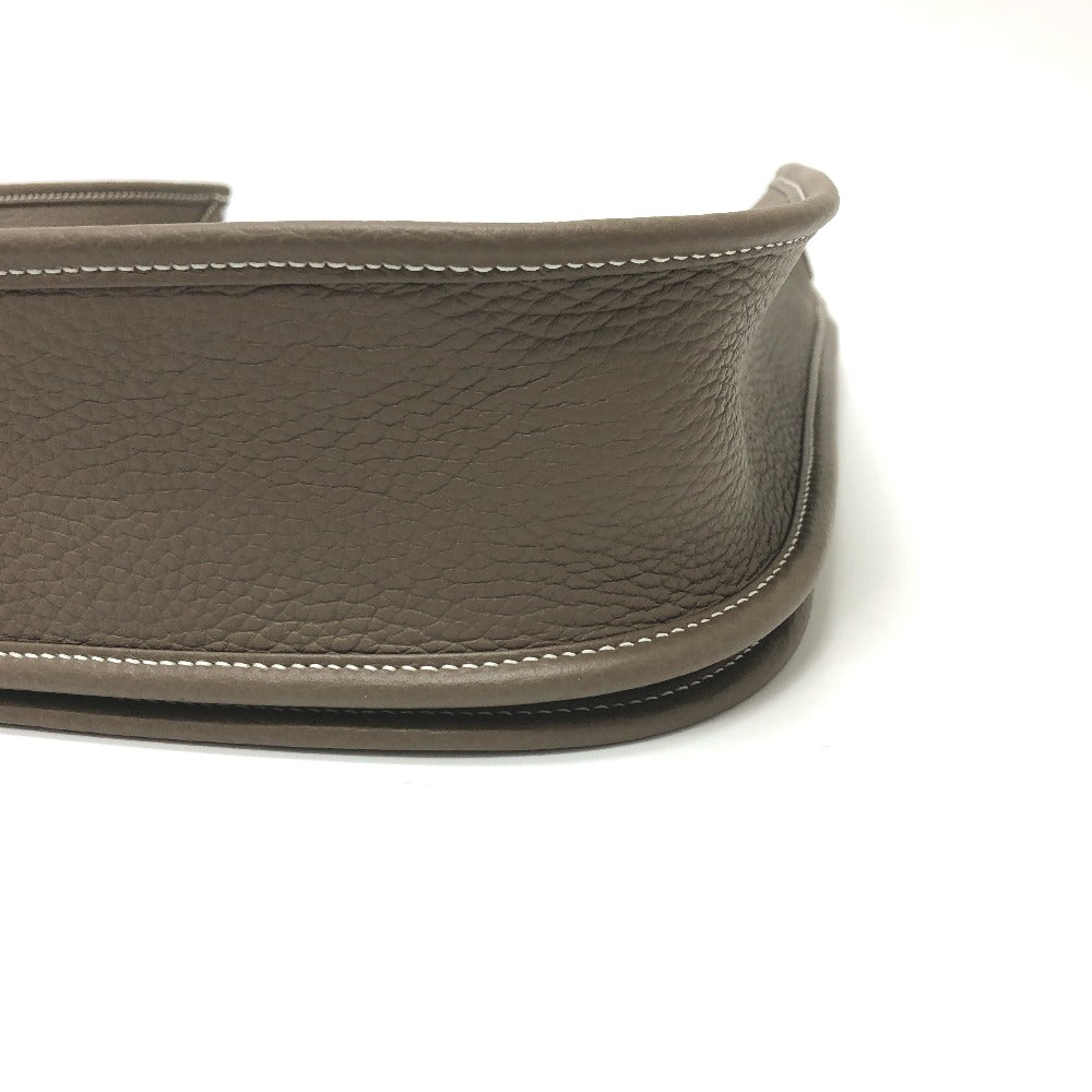 HERMES Shoulder Bag Taurillon Clemence Brown Evelyn 3PM Trois Women  d