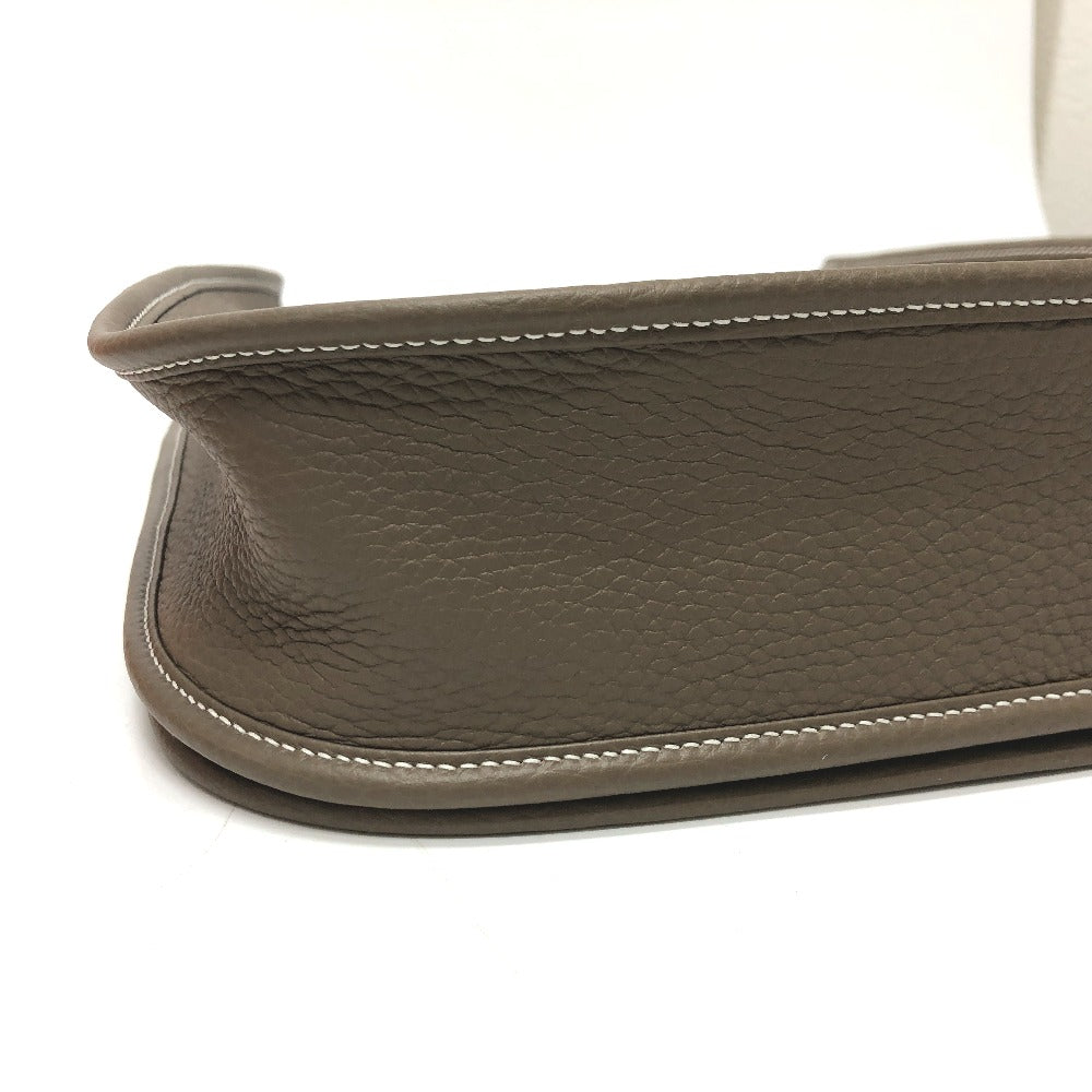 HERMES Shoulder Bag Taurillon Clemence Brown Evelyn 3PM Trois Women  d