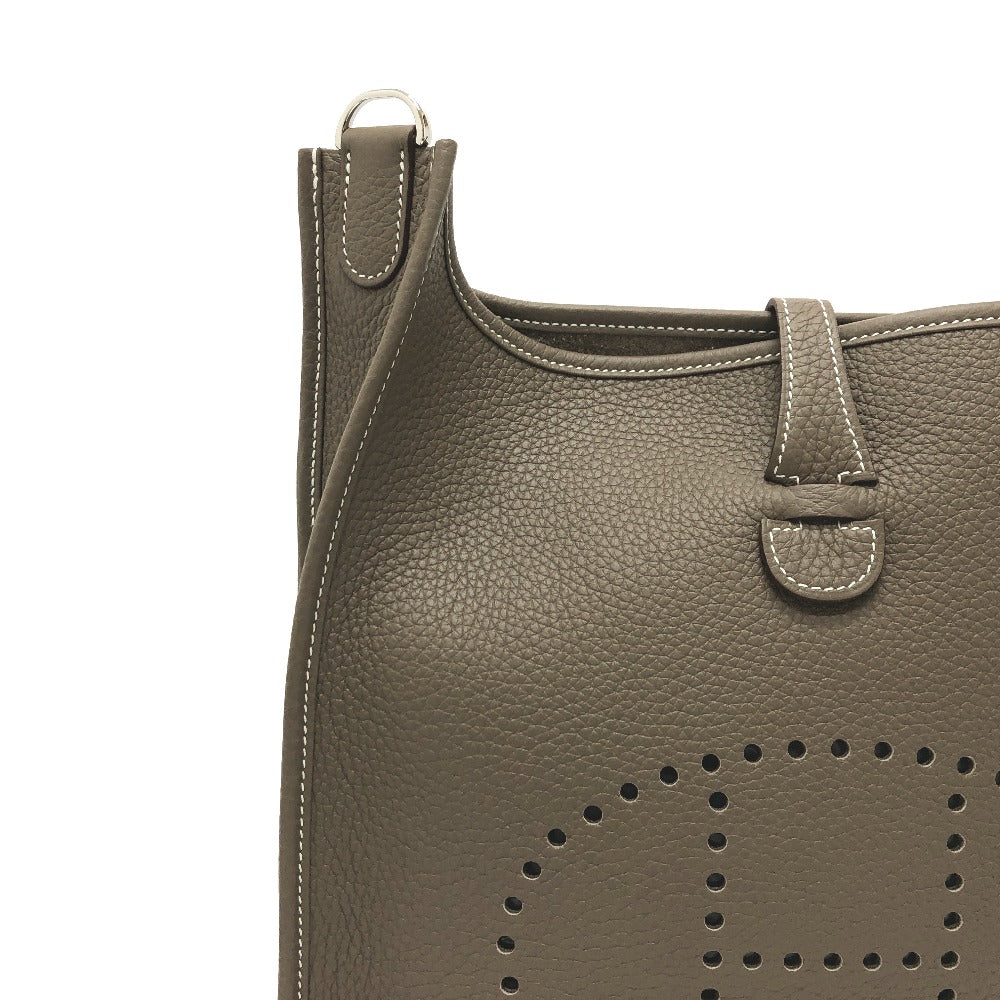 HERMES Shoulder Bag Taurillon Clemence Brown Evelyn 3PM Trois Women  d