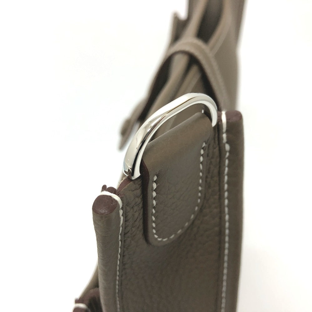 HERMES Shoulder Bag Taurillon Clemence Brown Evelyn 3PM Trois Women  d