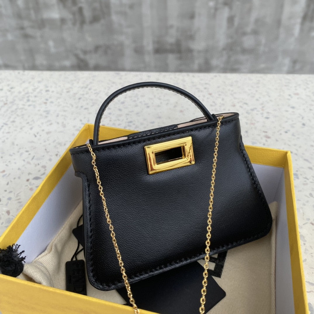 FI Nano Top Quality Charm Crossbody Black Bag For Woman 12cm/4.5in