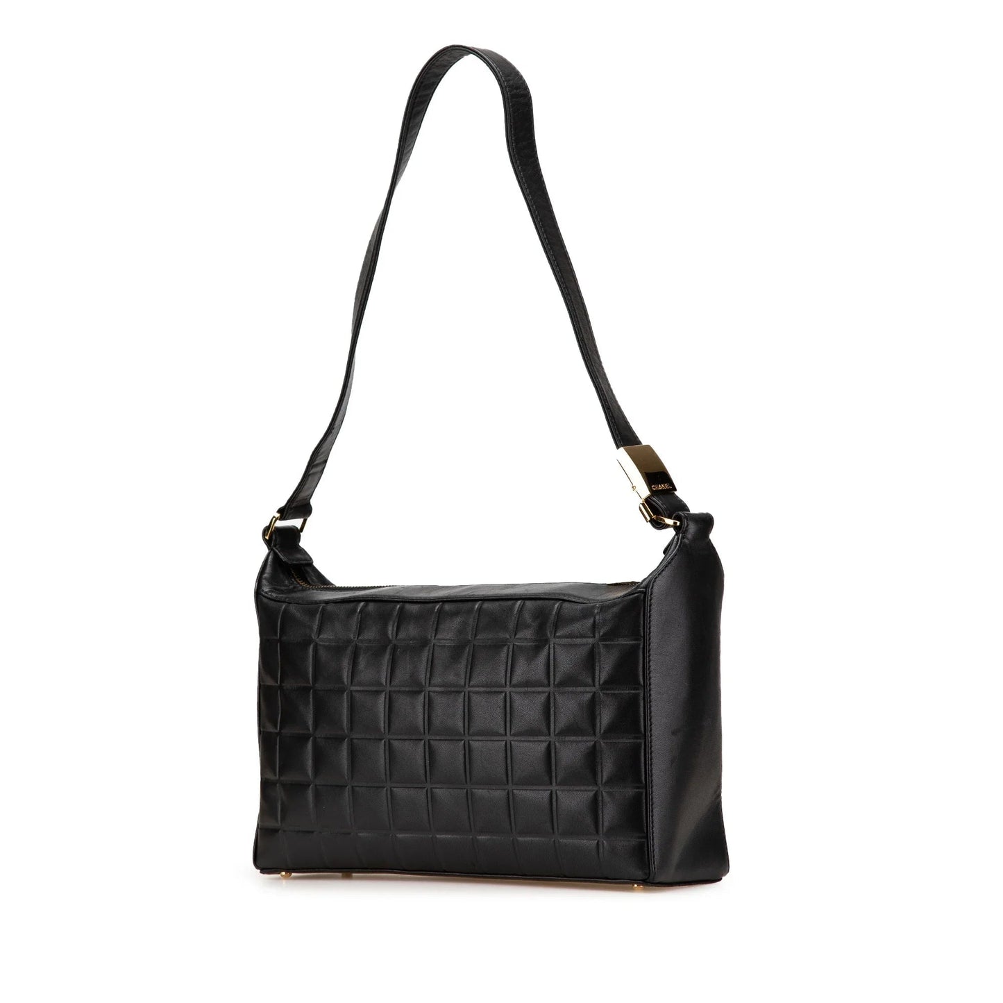Black Chanel CC Choco Bar Lambskin Shoulder Bag