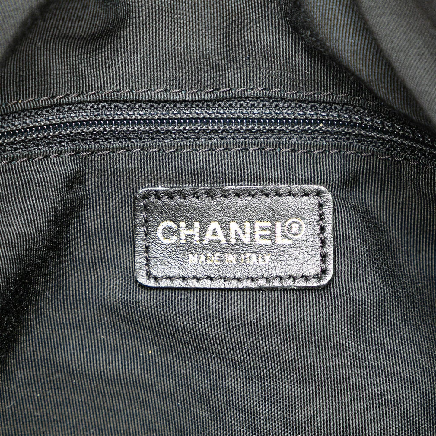 Black Chanel CC Choco Bar Lambskin Shoulder Bag