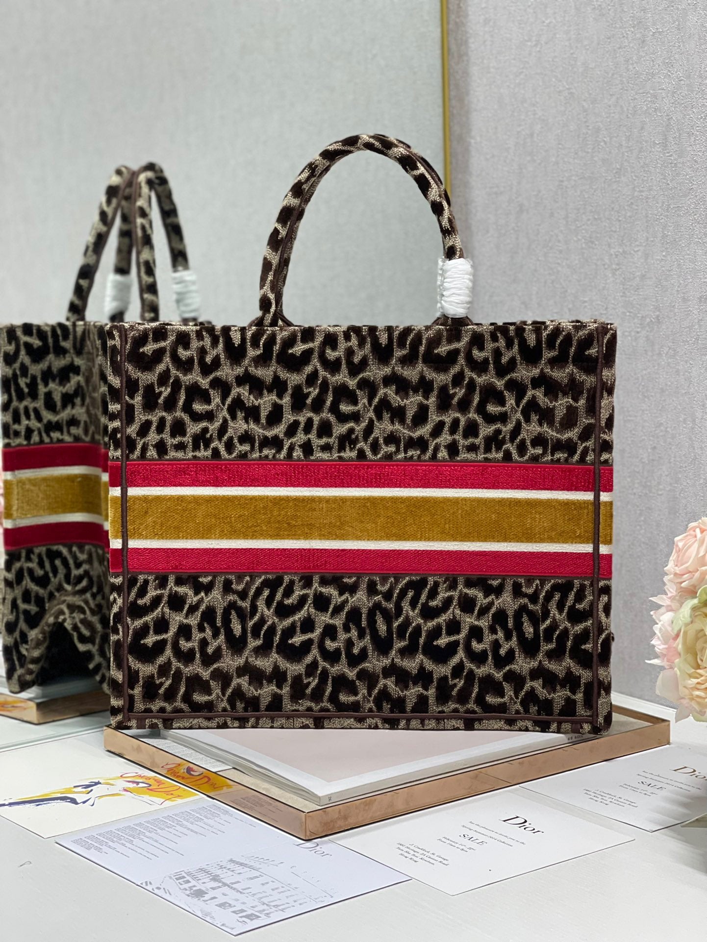 Top Quality Large Book Tote Yellow Multicolor, For Women, Womens Handbags 16.5in/42cm CD