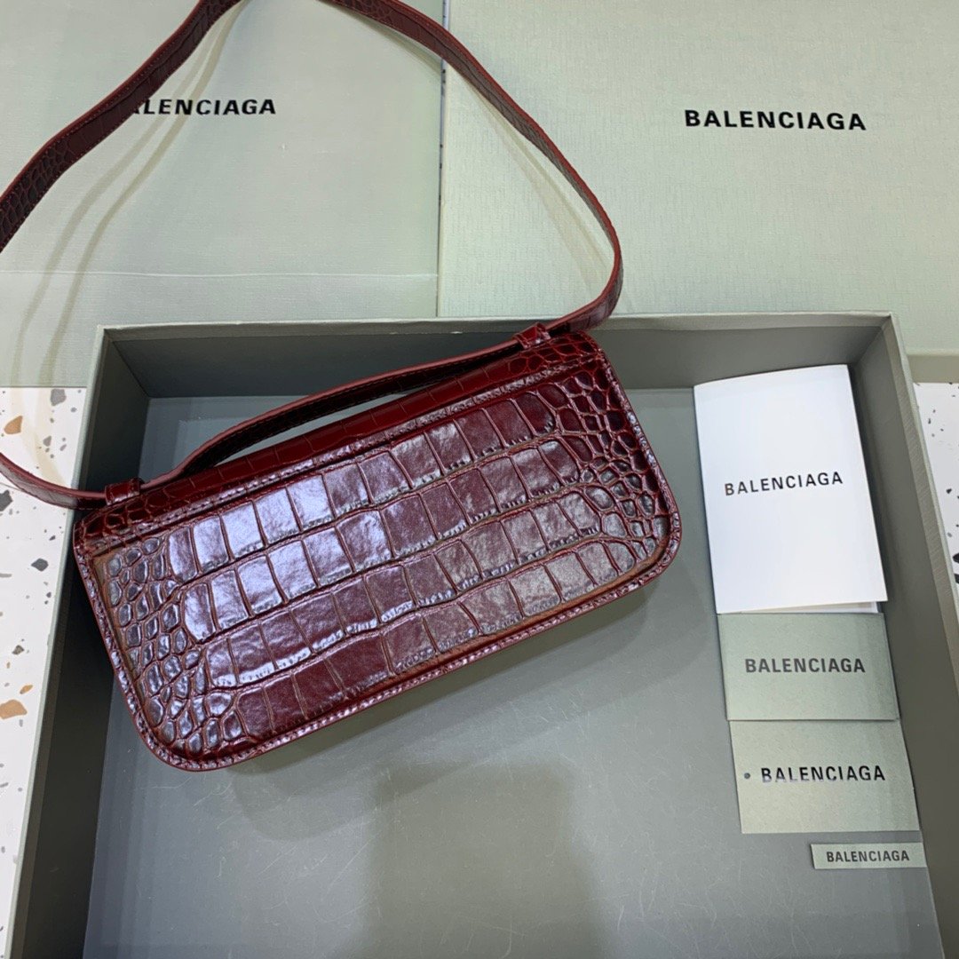 Top Quality Gossip Small Shoulder Bag Dark Red, For Women,  Bags 9.1in/23cm