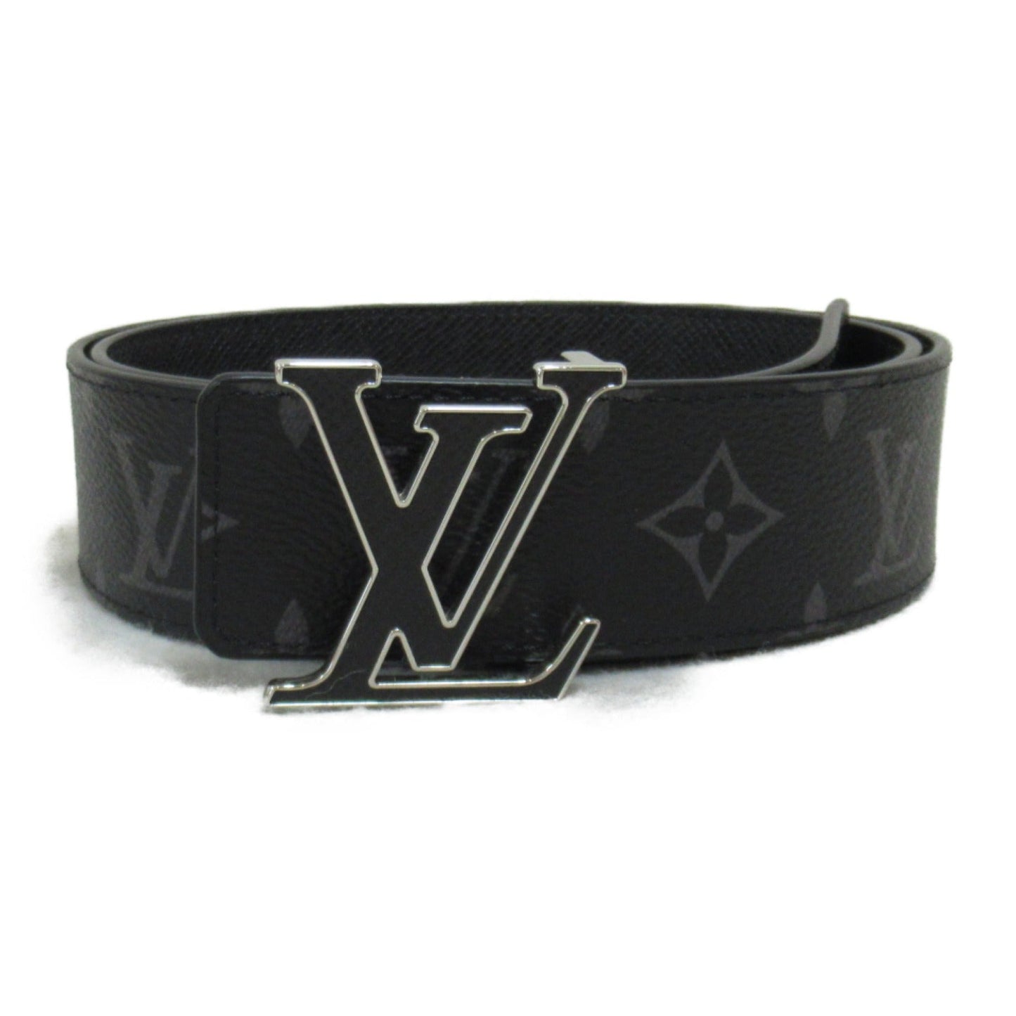 Louis Vuitton LOUIS VUITTON Belt LV Belt  PVC  Canvas Leather  Mens Black M0157