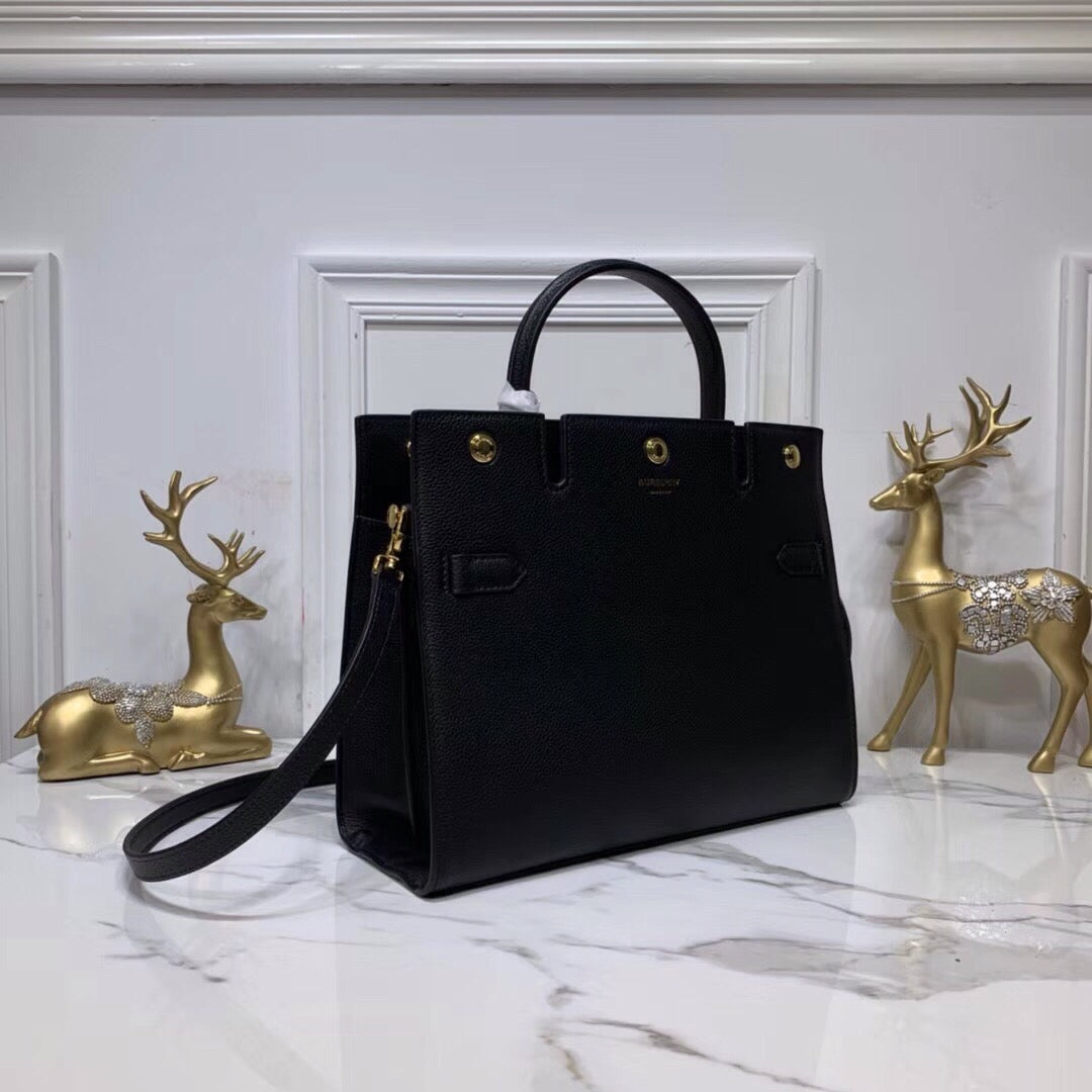 Top Quality Small Title Bag With Pocket Detail Black For Women, Bags 11.8in/30cm