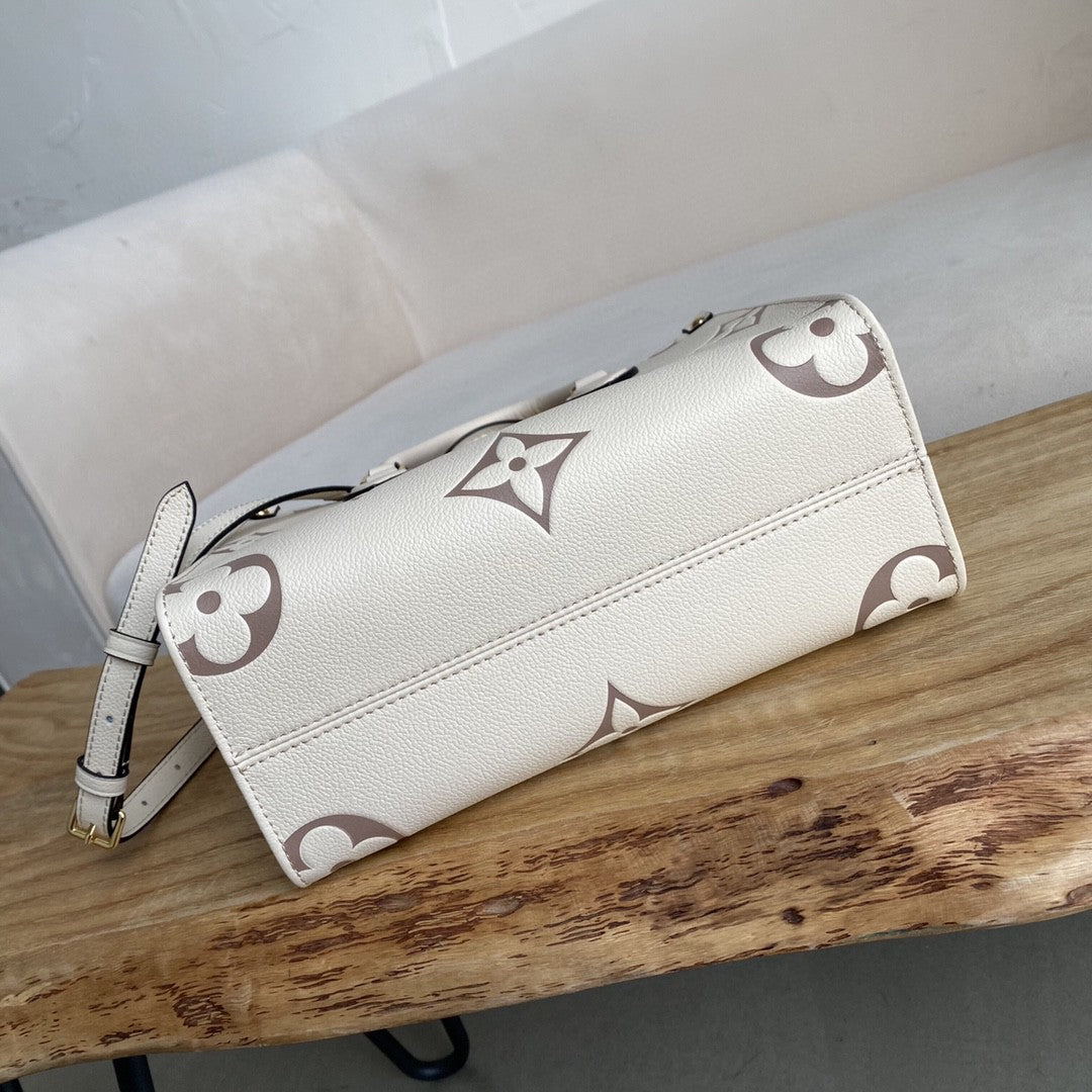 Top Quality On The Go PM Bag Monogram Empreinte 9.8in/25cm Beige Top Quality