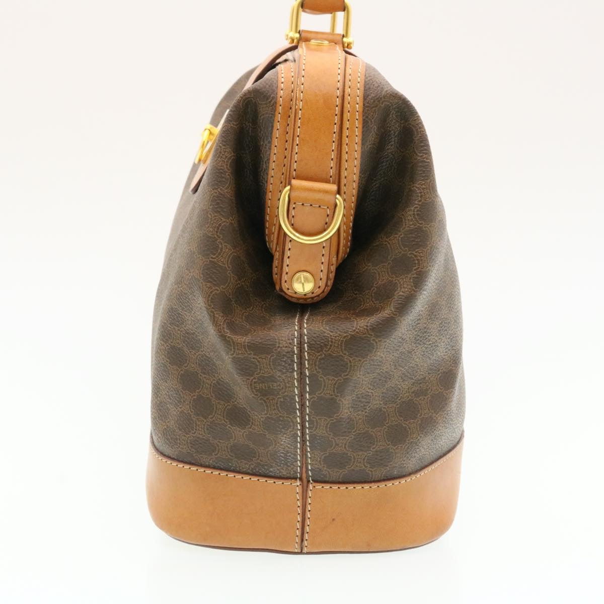 Luxury CELINE Macadam Canvas Hand Bag Brown  26517