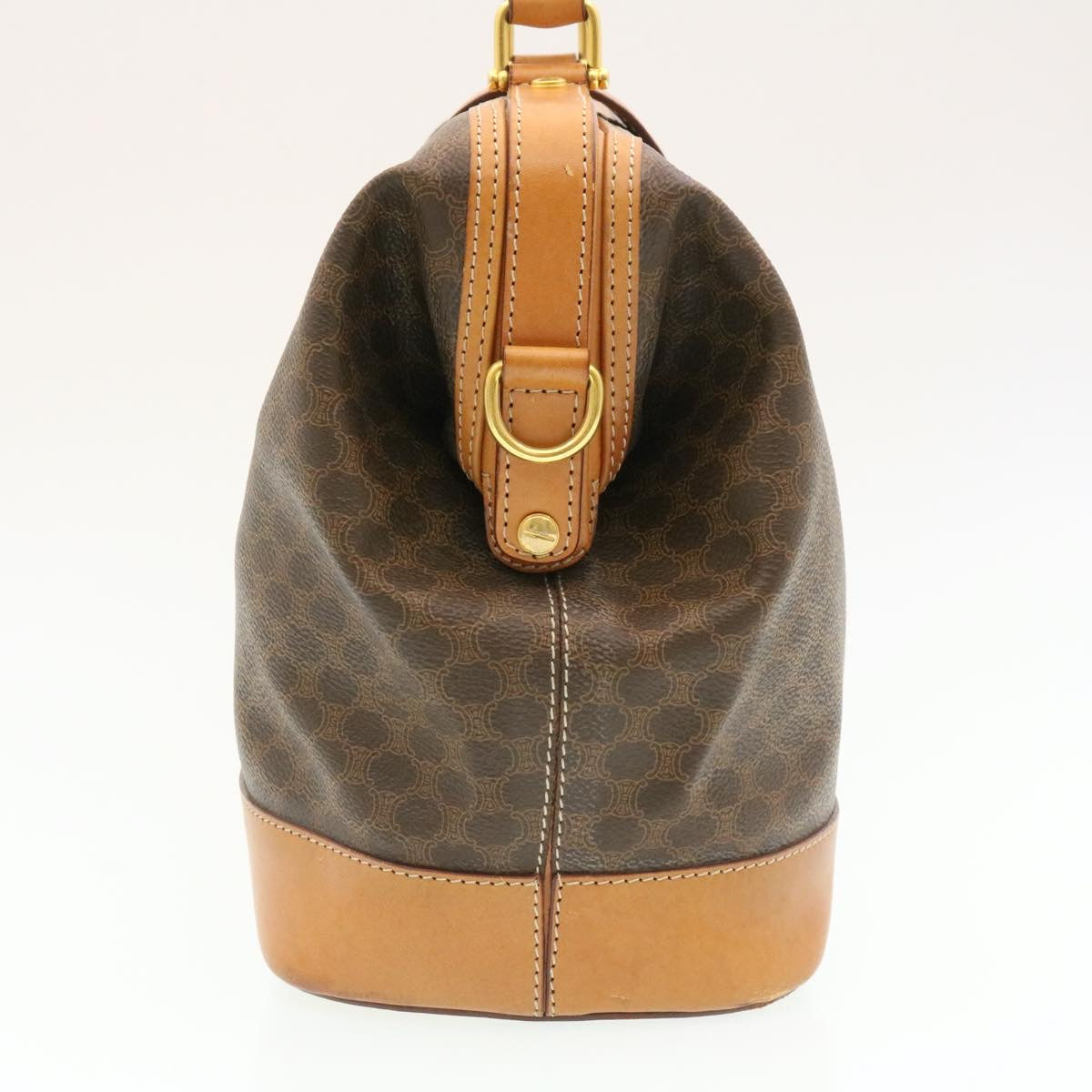 Luxury CELINE Macadam Canvas Hand Bag Brown  26517