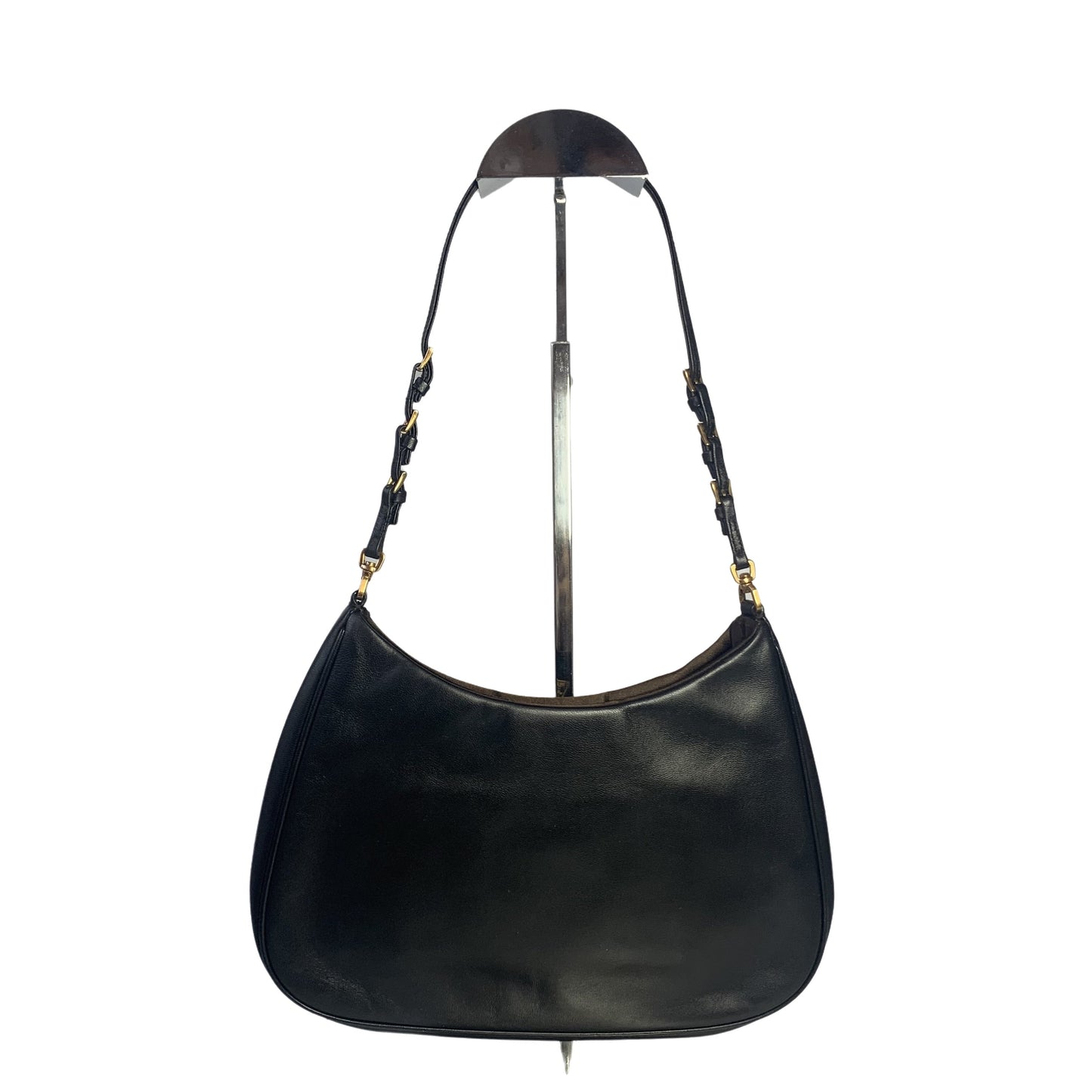 Prada Cleo   Black Leather Gold Hardware