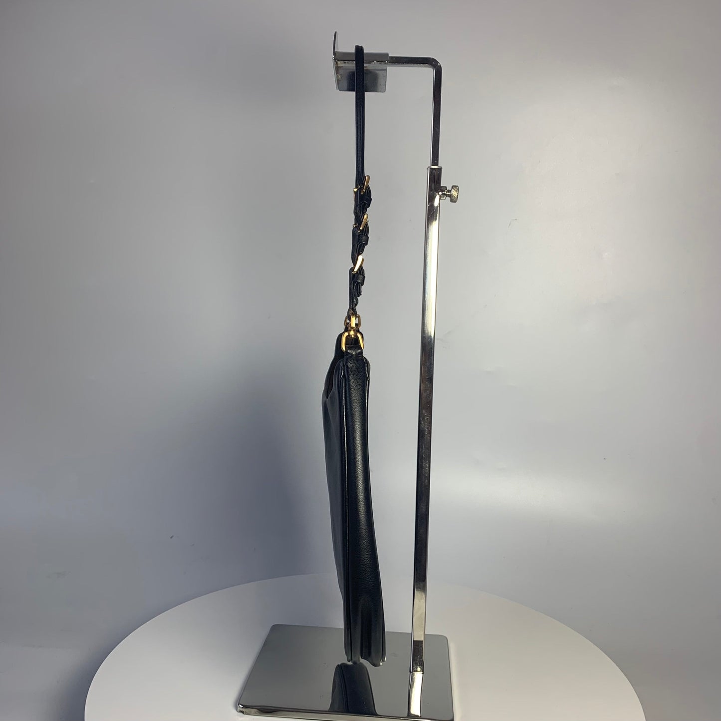 Prada Cleo   Black Leather Gold Hardware