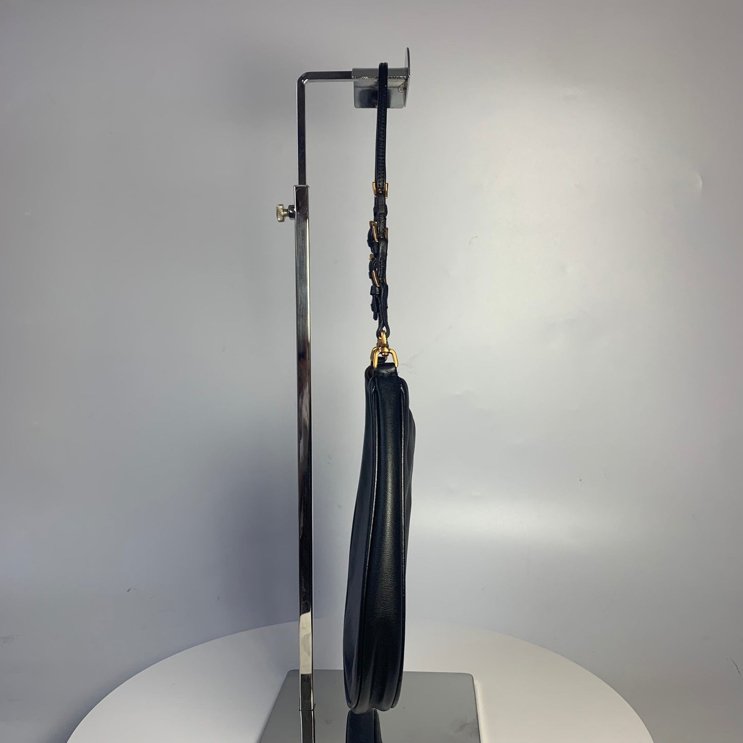 Prada Cleo   Black Leather Gold Hardware