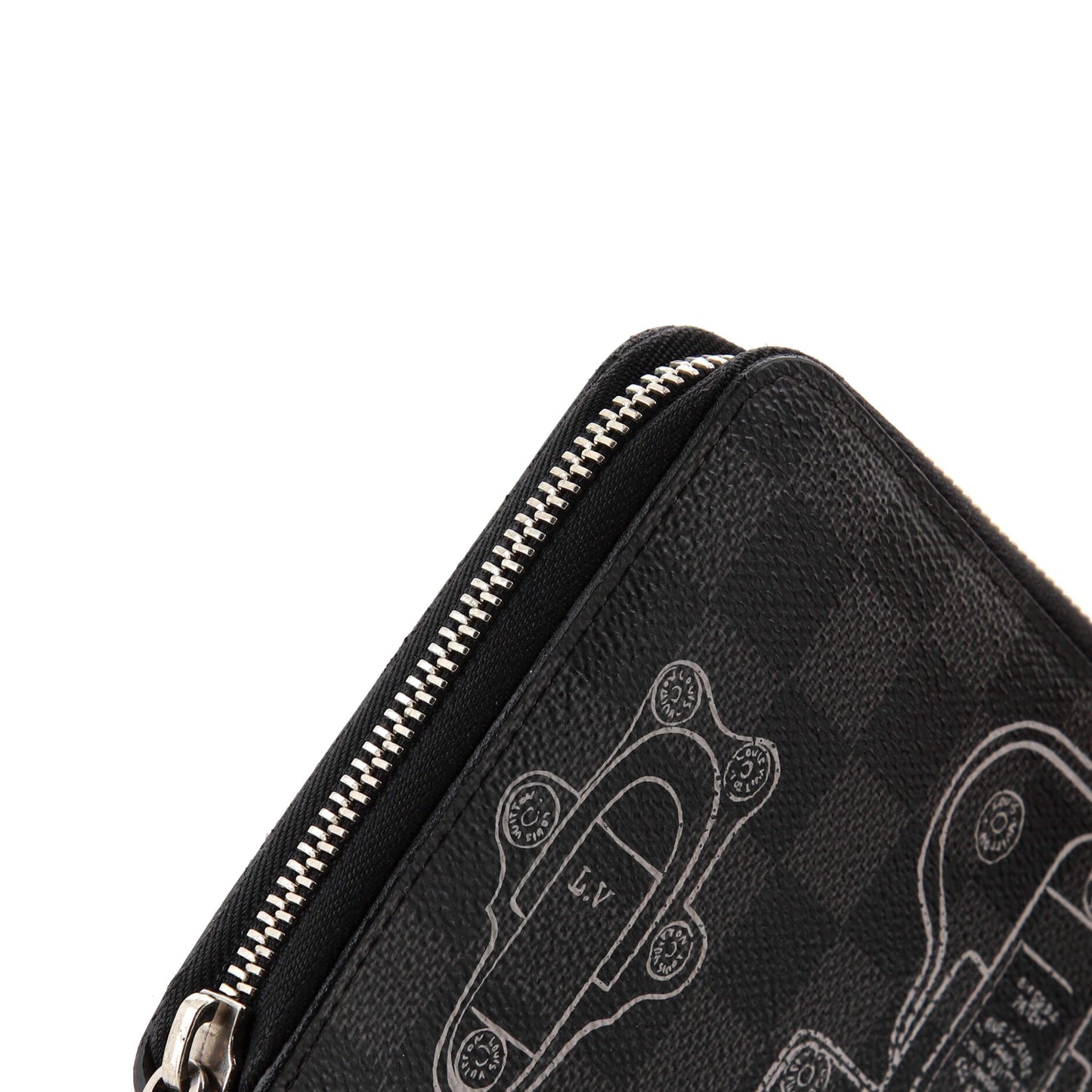 Louis Vuitton Zippy Organizer Limited Edition Trunks and Locks Damier Graphite