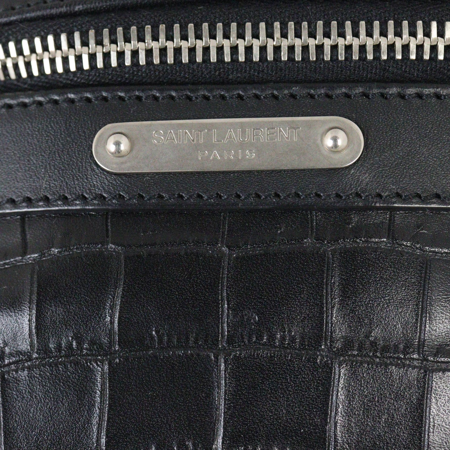 Saint Laurent City Belt Bag Croc-embossed
