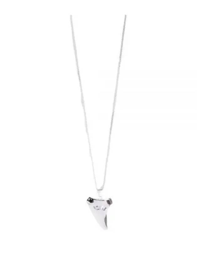 Luxury Saint Laurent Trending 2025 Shark Tooth Necklace Silver