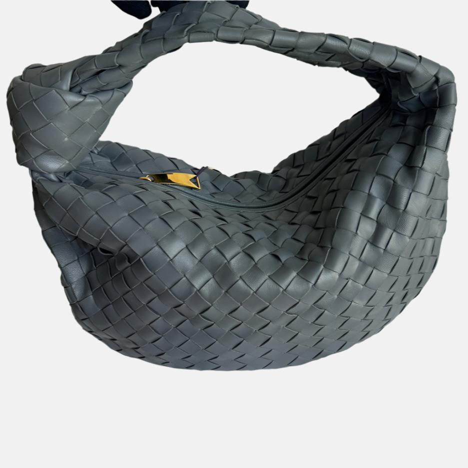 Bottega Veneta Teen Jodie Small Lambskin Leather Lightening Grey 36cm