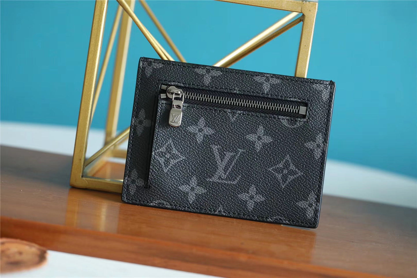 Top Quality ID Card Holder Monogram Canvas Black For Men, Wallet 13cm Top Quality N60378