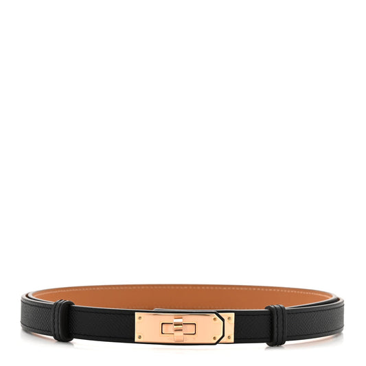 Hermes Epsom Kelly Belt Black