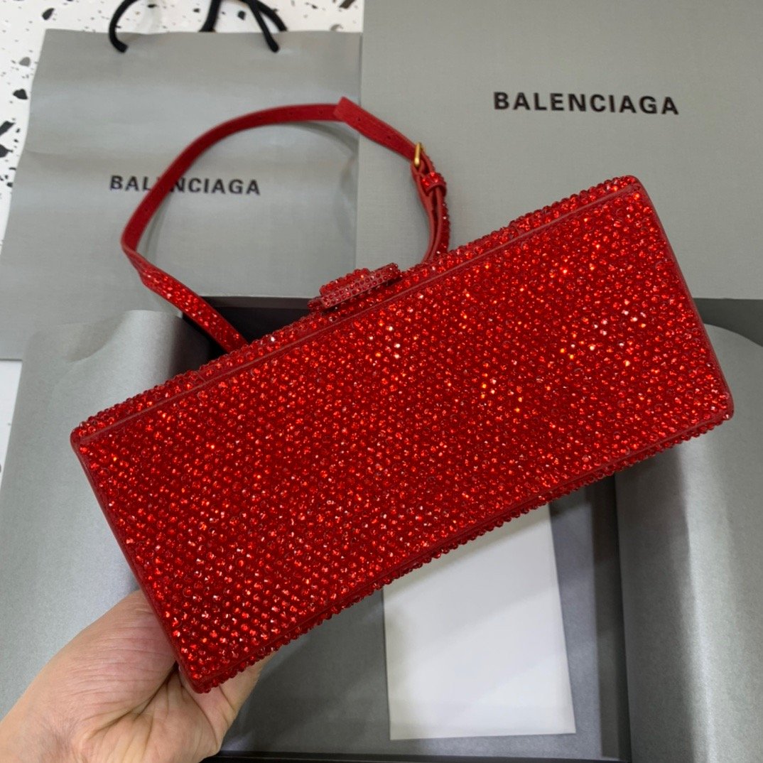 Top Quality Hourglass Small Handbag In Red, For Women,  Bags 9in/23cm