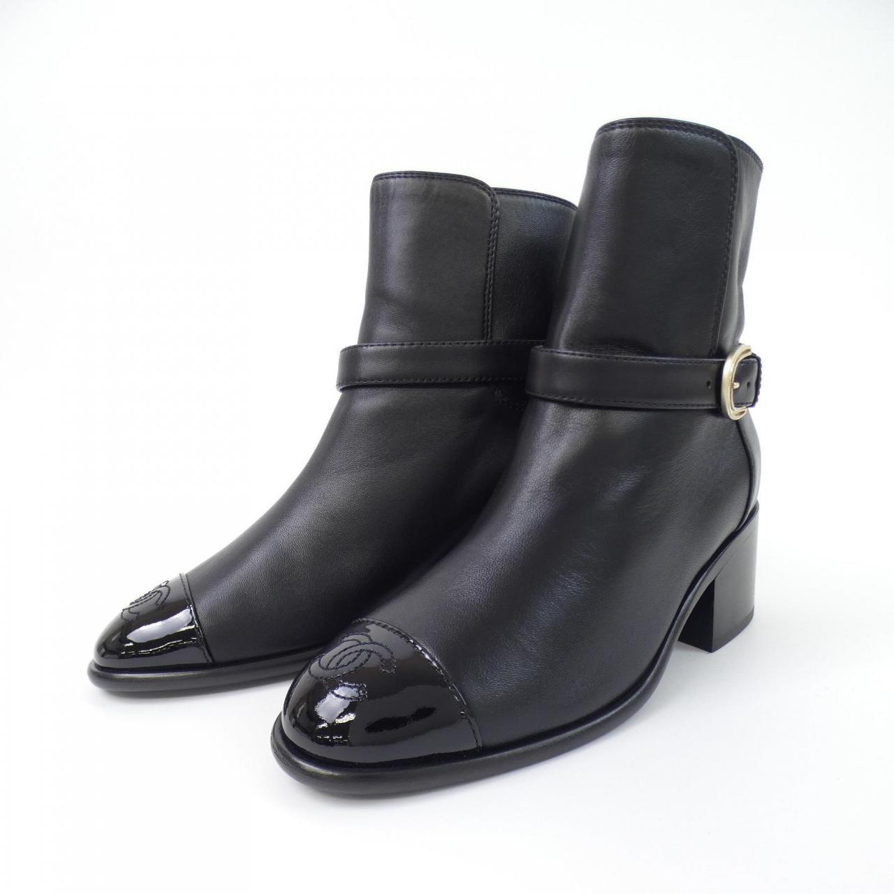 Chanel G38067Y56105 Lambskin Patent Calfskin Boots