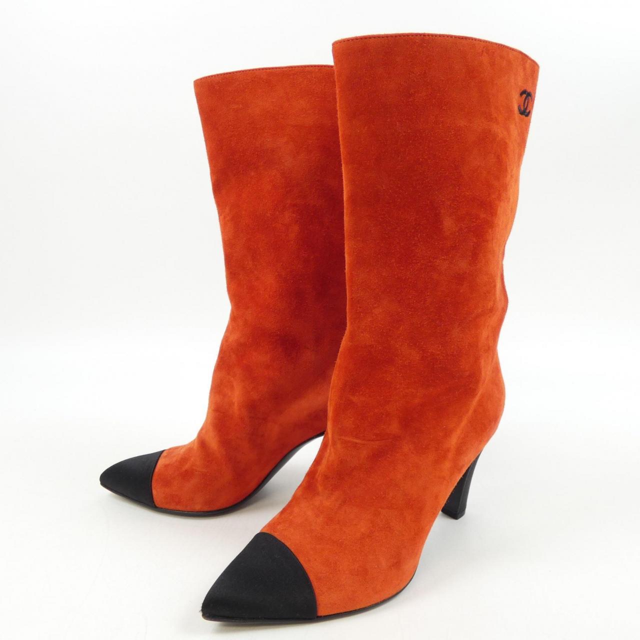 Chanel Suede Calfskin Satin Boots