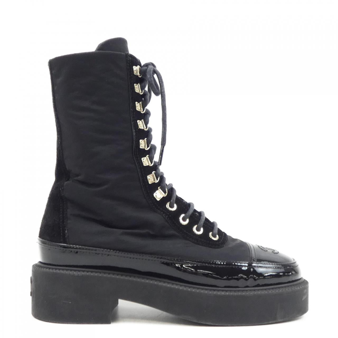 Chanel G38086Y55462 Nylon Calfskin Boots