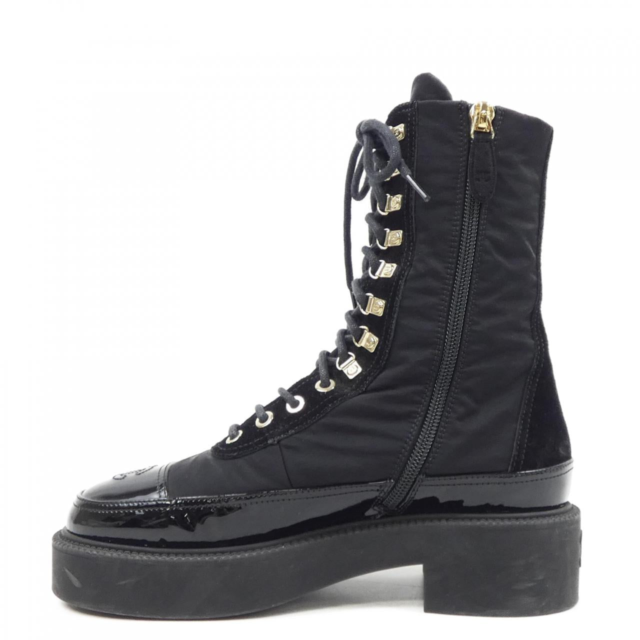 Chanel G38086Y55462 Nylon Calfskin Boots