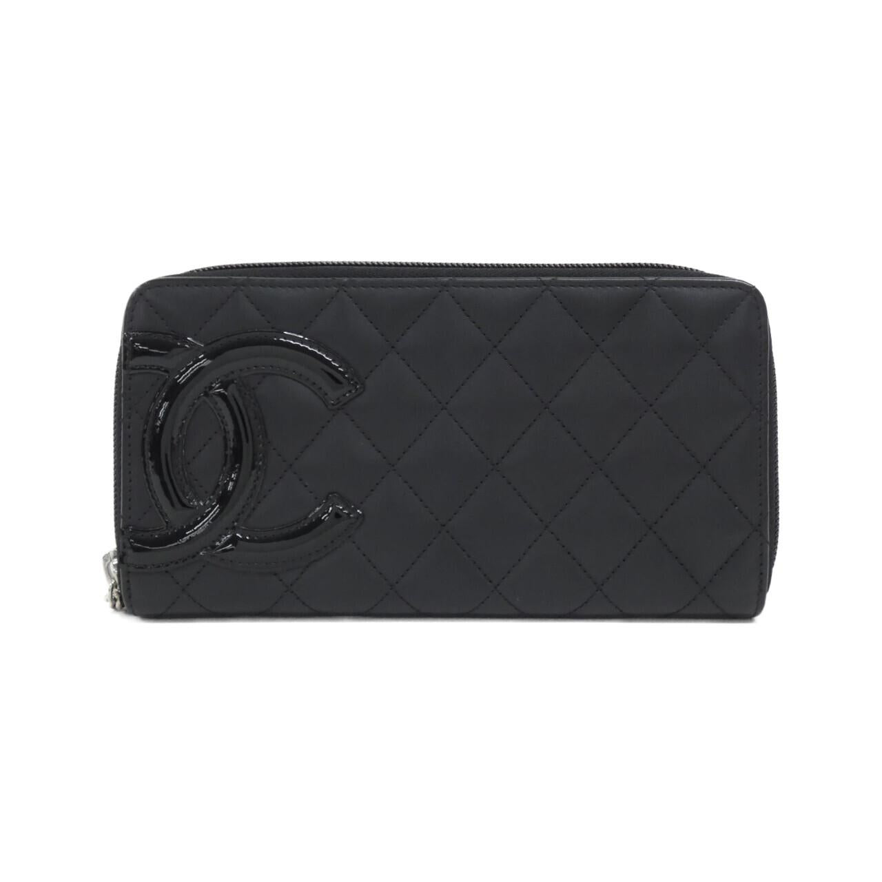 Chanel Cambon Line Calfskin Patent Leather Long Wallet