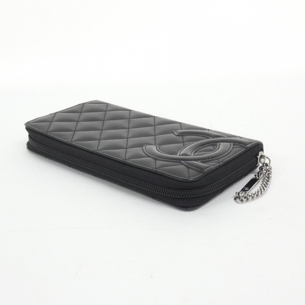 Chanel Cambon Line Calfskin Patent Leather Long Wallet