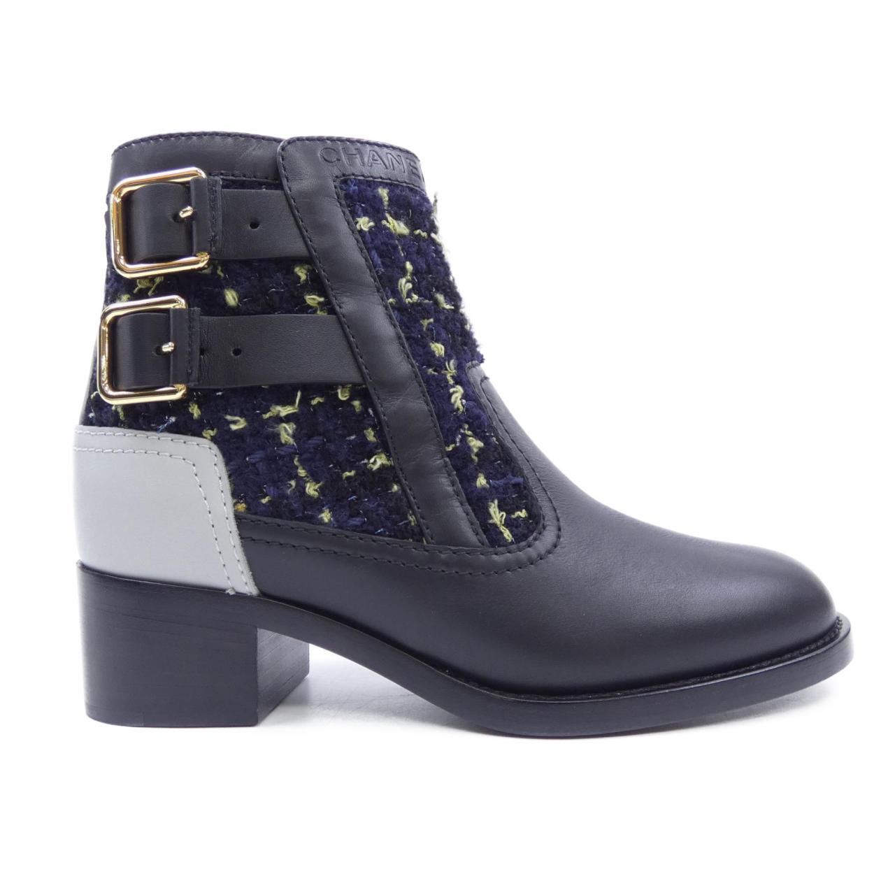 Chanel G39334Y56078 Tweed Calfskin Boots