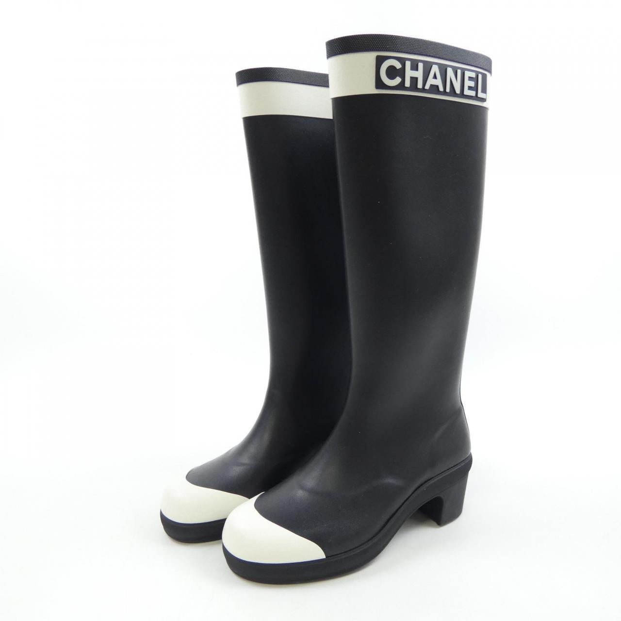Chanel G34076X51396 Rubber Long Boots