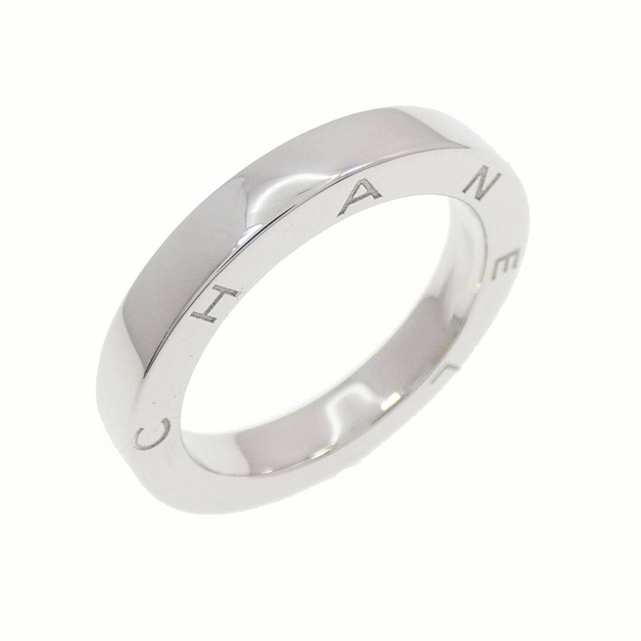 Chanel C Signature Platinum Ring Size 7