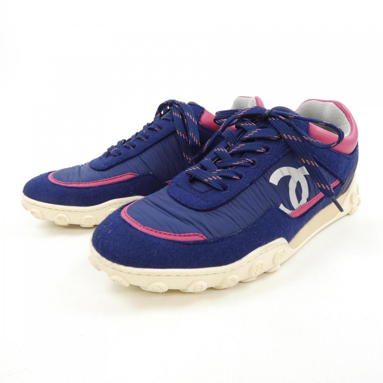 Chanel G34086Y53847 Wool Nylon Lamb Suede Calf Sneaker