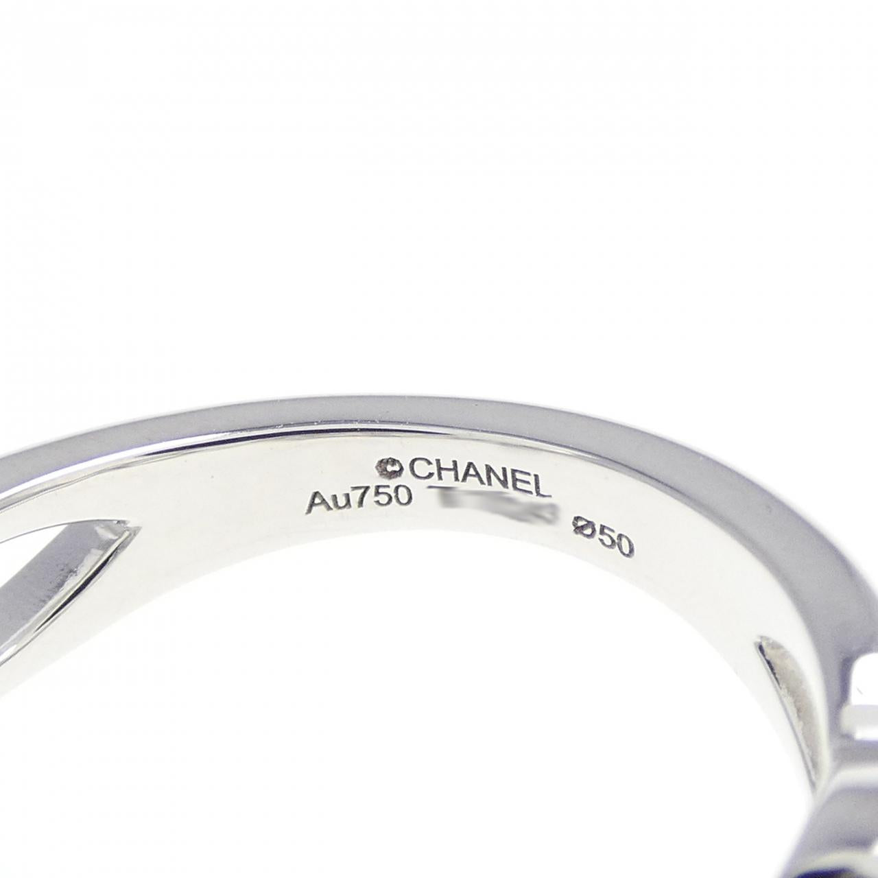 Chanel Camelia Ring 750 White Gold Ring