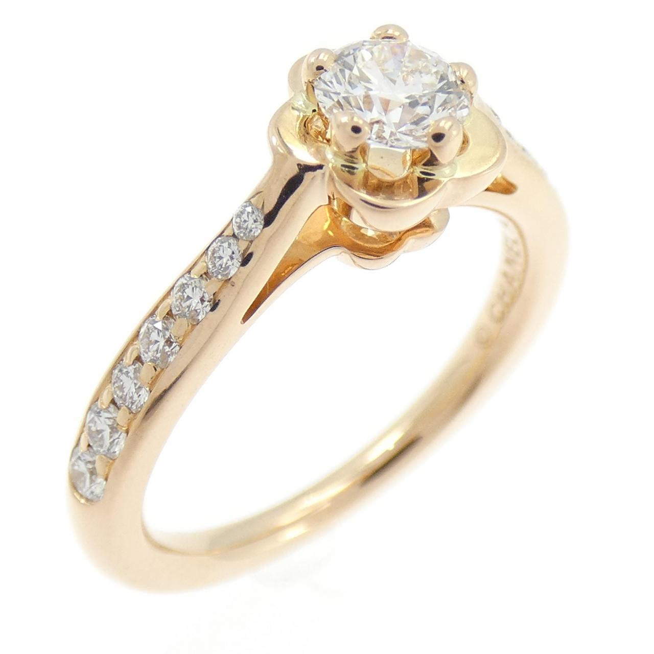Chanel Camelia 750 Pink Gold Diamond Ring