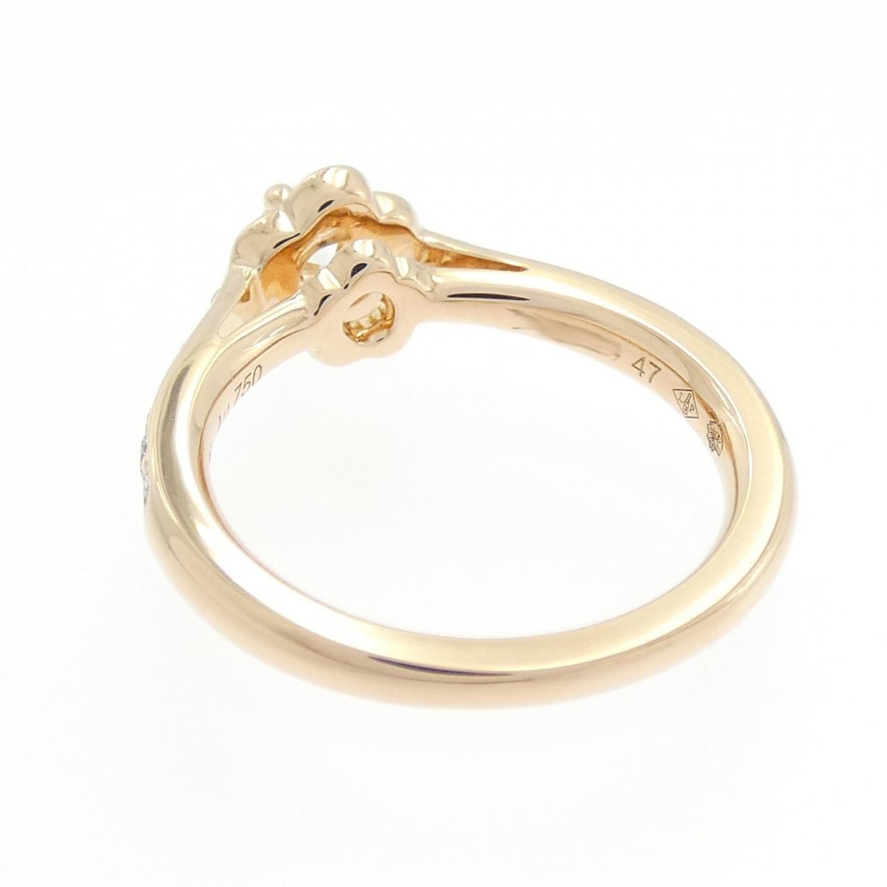 Chanel Camelia 750 Pink Gold Diamond Ring