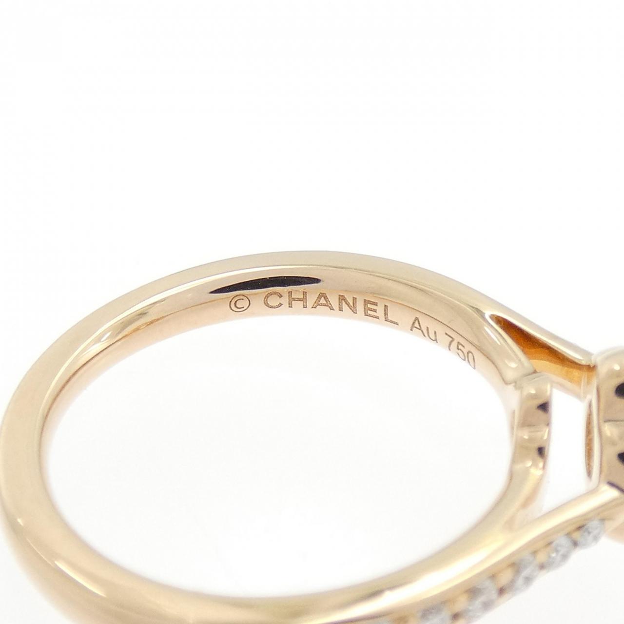 Chanel Camelia 750 Pink Gold Diamond Ring