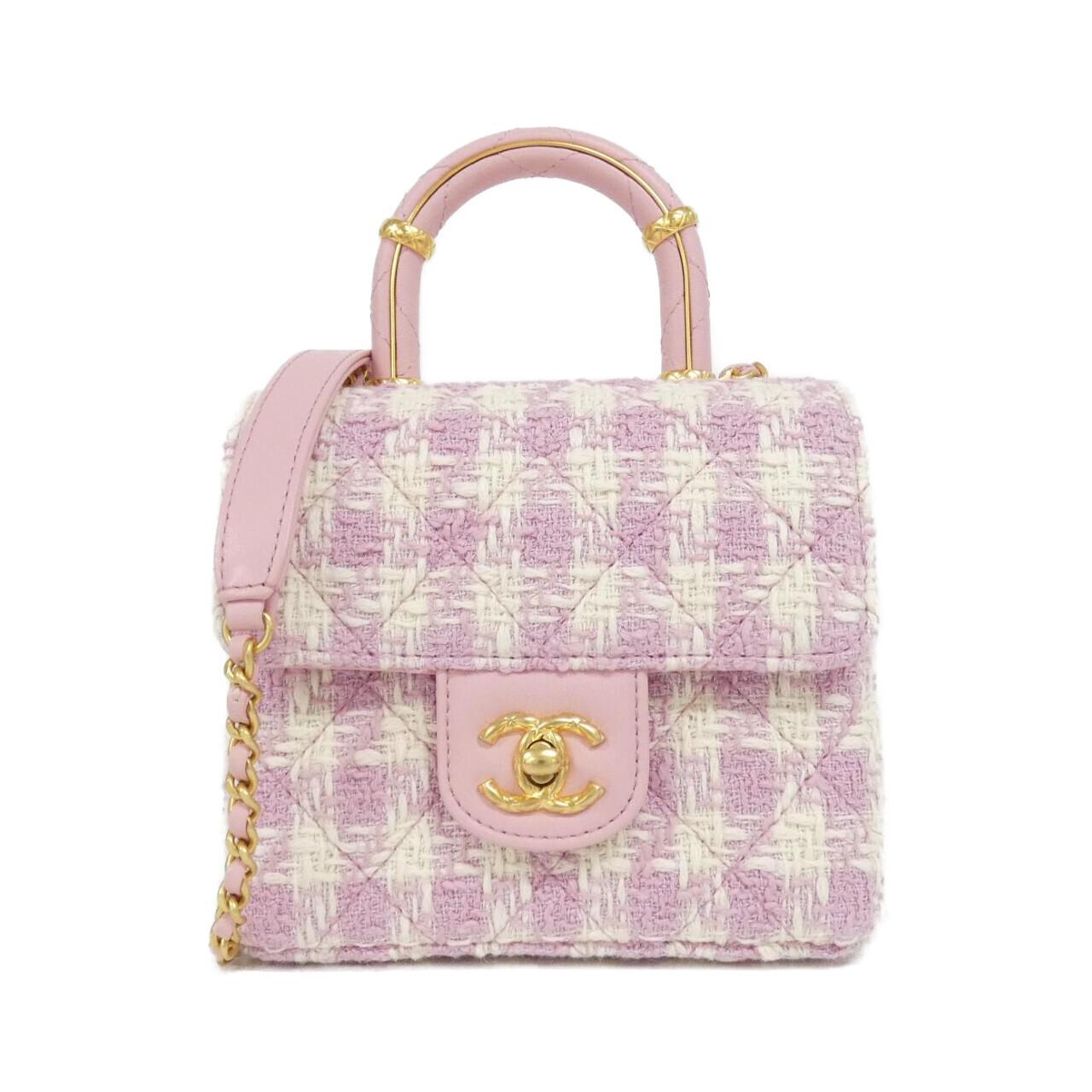 Chanel AS4035 Tweed Lambskin Shoulder Bag
