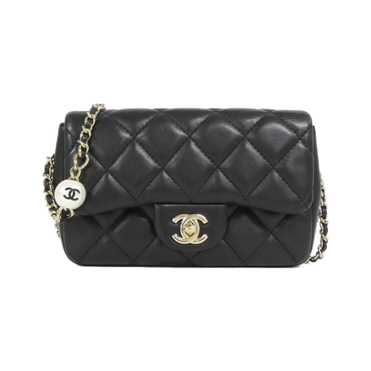 Chanel AS1436 Lambskin Faux Pearl Shoulder Bag