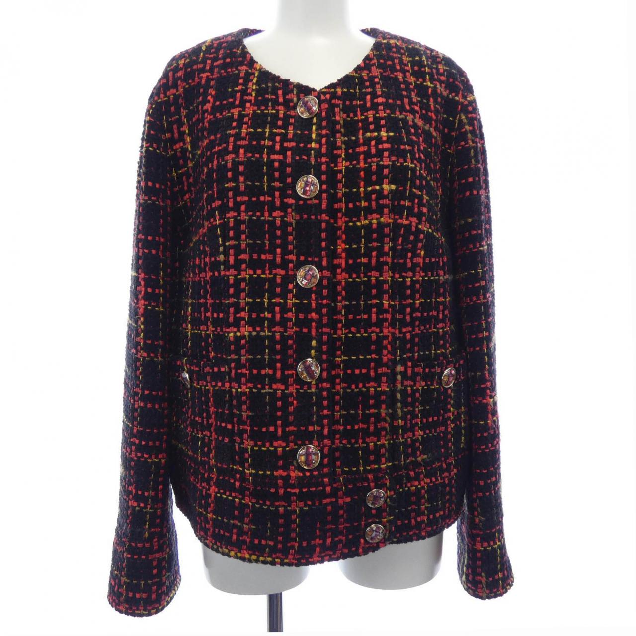 Chanel P73176V64615 Cashmere Blend Collarless Jacket