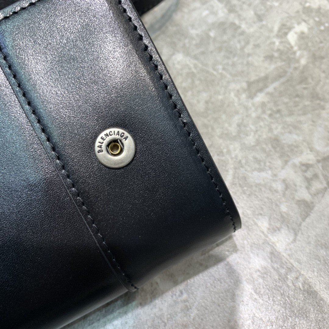 Top Quality Hourglass Wallet Bag In Black, For Women,  Bags 8in/20cm